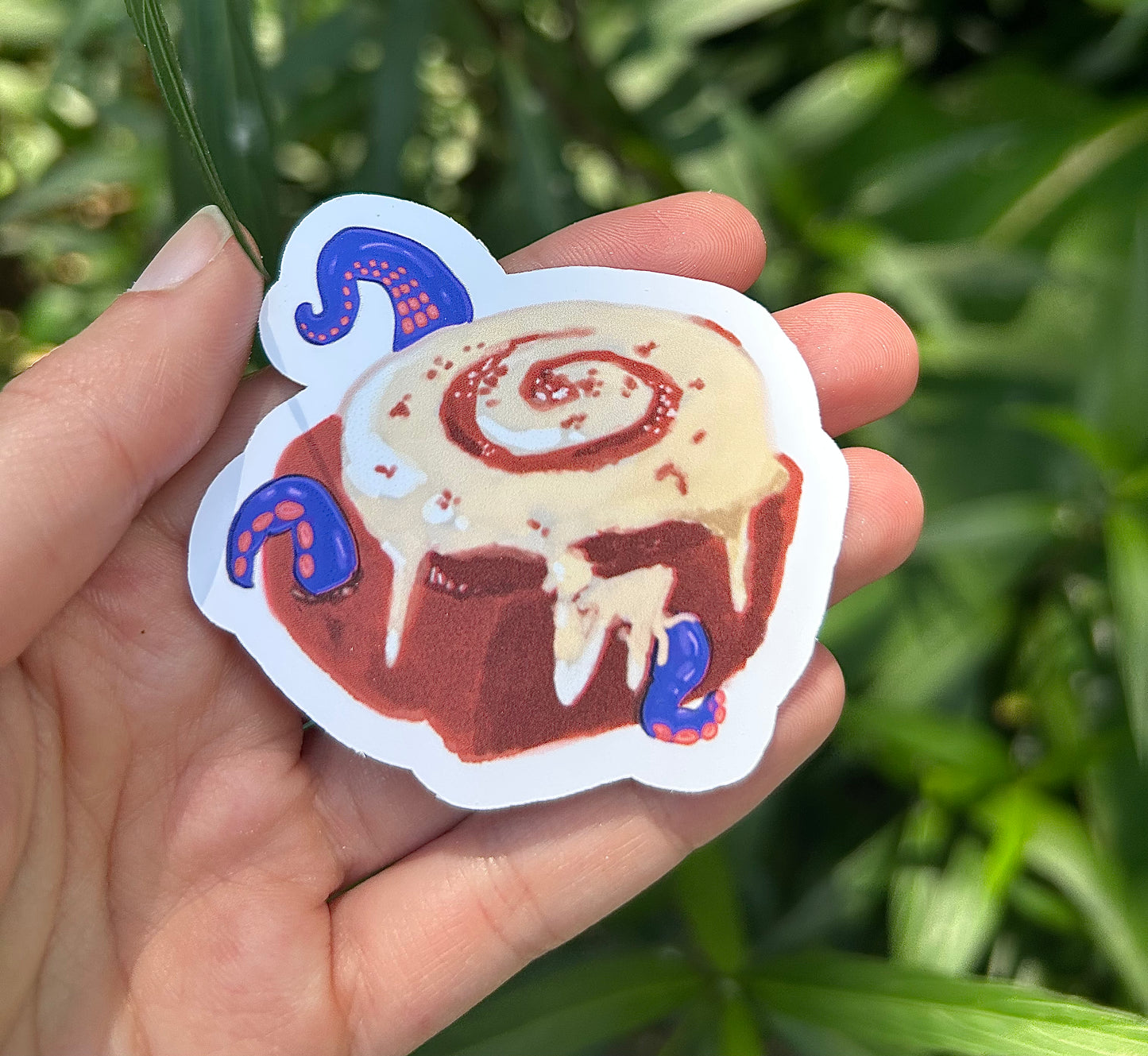 Creepy cinnamon Roll Sticker
