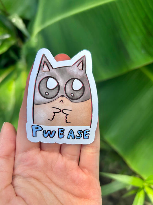 Pwease Sticker