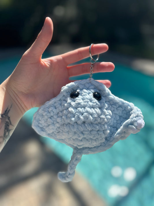 Sting Ray Crochet Keychain