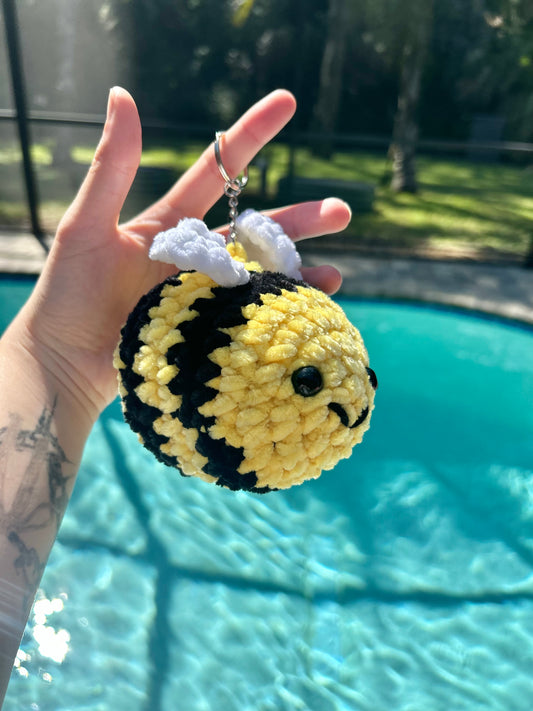 Bee Crochet Keychain