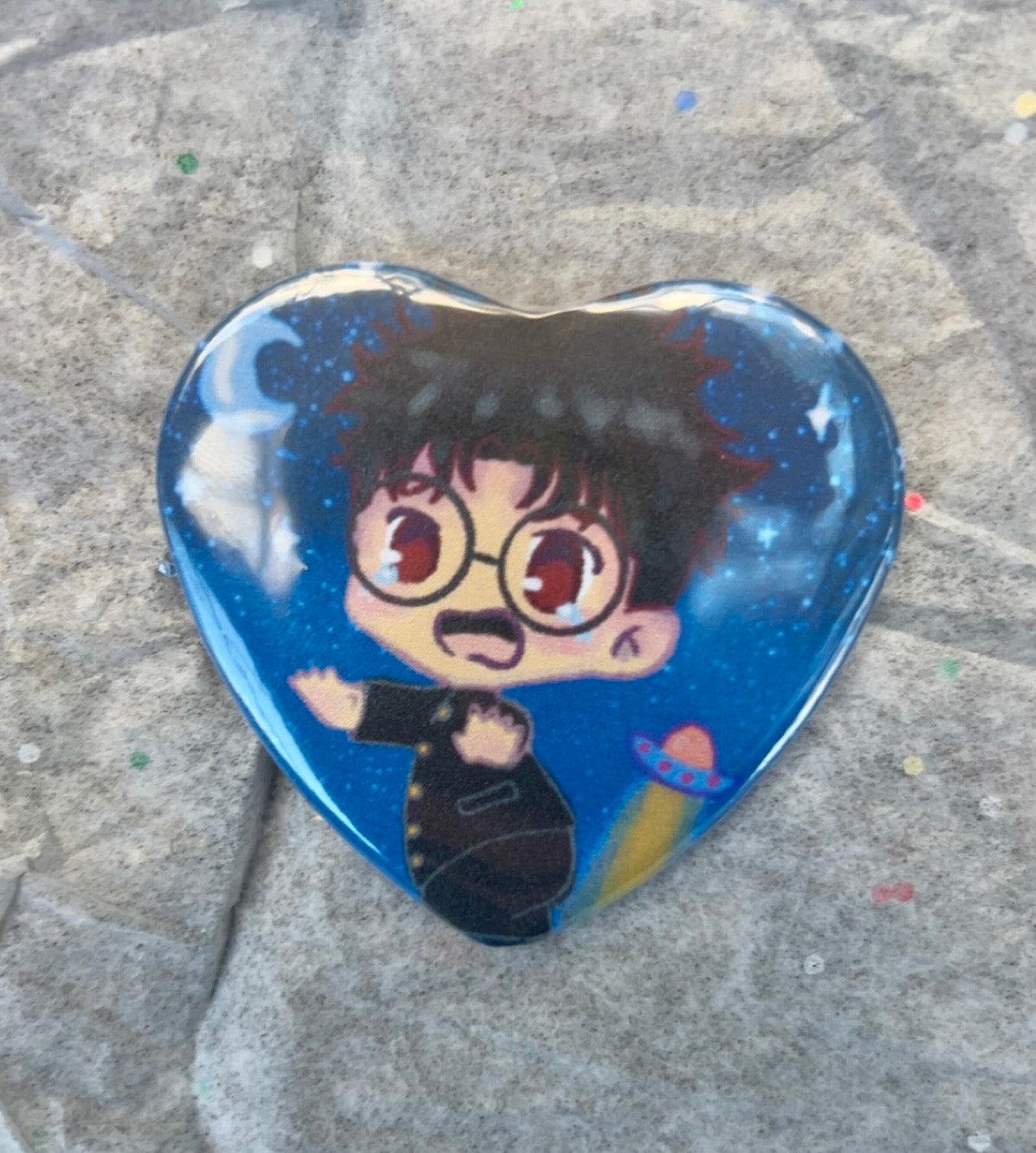 DDD Dandadan Heart Pin Button