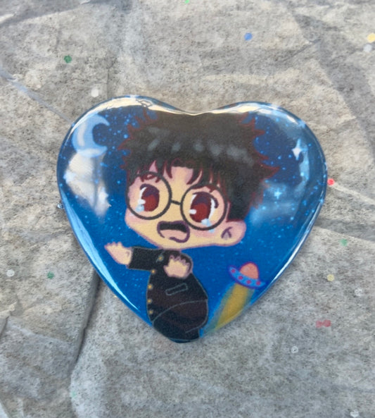 DDD Dandadan Heart Pin Button