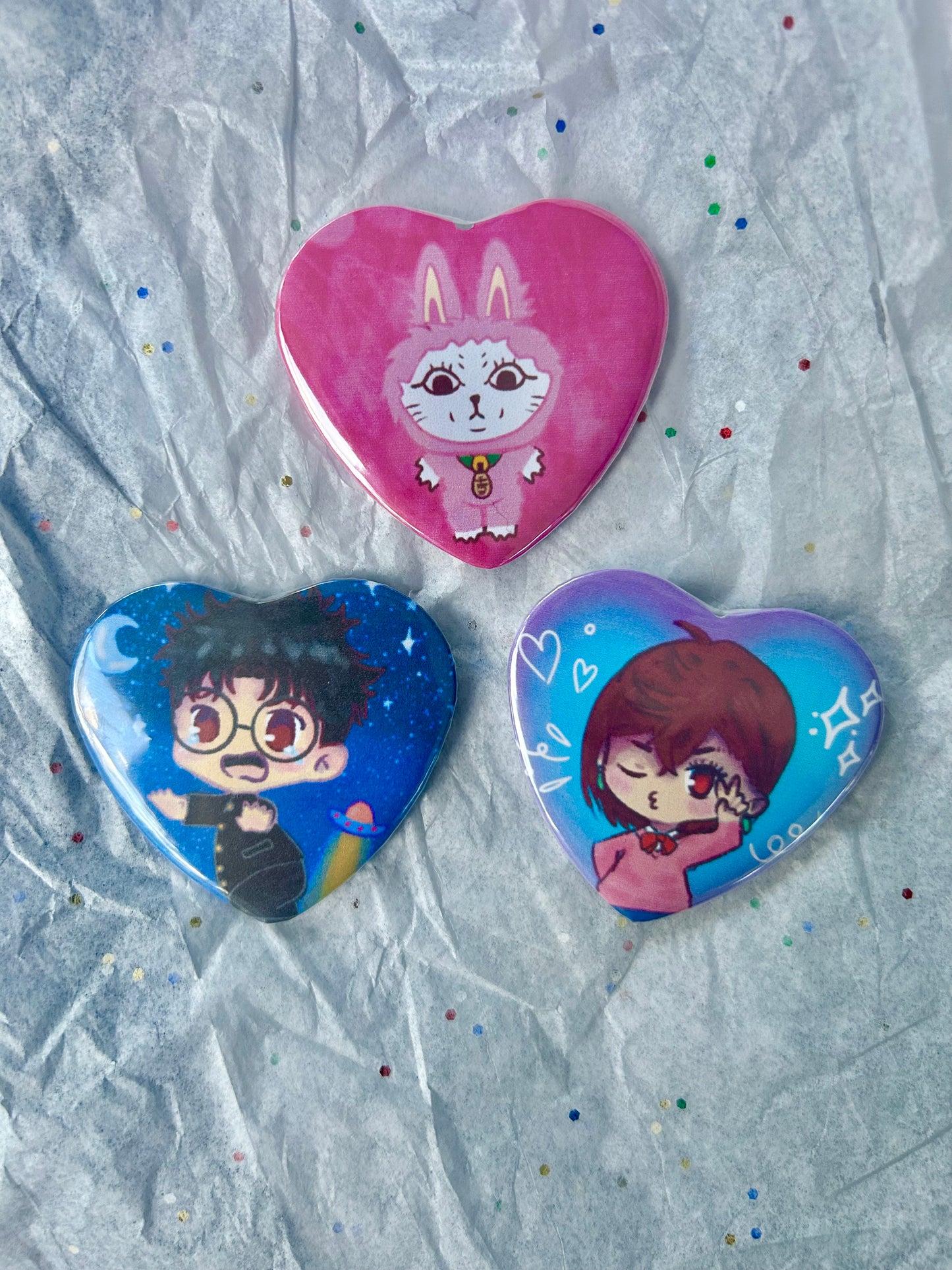 DDD Dandadan Heart Pin Button